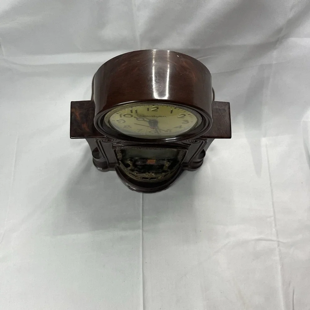 Vintage Master crafters Fireplace ANIMATED Clock Lighted Motion Lamp NOT WORKING